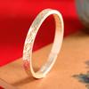 Pulseira de prata com pé de prata 999,9, traçado de ouro, tesouro de flor, método antigo de jateamento de areia, pulseira de prata feminina, joias vintage literárias