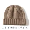 Gorro de Punto Grueso Cálido de Color Mixto Coreano y Japonés Puro Cachemir Gorro de Invierno para Protección de Orejas Gorro Turbante de Cachemir Gorro para Clima Frío Gorro de Pareja