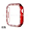 Adequado para capa de relógio Apple watch3/4/5/6/7/8 geração PC galvanoplastia fileira única de strass capa protetora oca