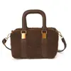 Bolsa Vintage de Lã de Cordeiro Outono/Inverno 2026, Bolsa Boston de Pelúcia de Luxo Leve de Alta Qualidade, Bolsa de Mão Feminina