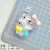 Tarjeta pequeña luminosa de dibujos animados cono de pastel tres tres tres accesorios de resina pegamento de crema diy cuerda para el cabello pasador caja de almacenamiento lote