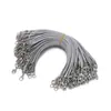 Hilo de Cera Coreano Colorido de 2 mm Cierre de Langosta Corto de Aleación Cordón de unos 13 cm de Largo Cuerda para Colgante DIY Hebilla de Doble Extremo Accesorios
