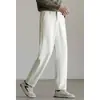 Calça Casual Masculina Autoaquecida, Escovada, Quente e Lisa, Primavera 2025, para Trabalho, Negócios, Corte Reto