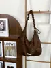 Nueva bolsa informal tipo dumpling de estilo coreano para otoño e invierno, estampado de leopardo vintage, bolsa de axila Y2K dulce y genial para ir al trabajo, bolso cruzado con cremallera