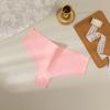 Ropa interior sexy sin costuras de seda helada para comercio exterior europeo y americano, suave, transpirable, de cintura baja, tanga ancha, color liso simple, en stock