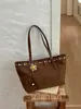2026 Bolso Tote Grande de Estilo Perezoso Vintage Nuevo para Mujer, 2026 Bolso de Mano y Bolso de Hombro Versátil Coreano Nuevo