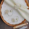 Anillos Metálicos para Servilletas de Hotel con Flor de Rosa Grande y Galvanizado en Perla, Anillos para Servilletas de Papel de Sala de Muestras, Vajilla de Boda, Decoraciones de Mesa