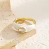 Anel Aberto Ajustável de Flor de Zircônia Colorida Estilo Ins de Luxo Leve Transfronteiriço Desenho Animado Anel para Dedo Indicador da Princesa para Mulheres Cobre