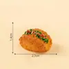 Juguete de comida de hamburguesa Panini en miniatura para micro-paisajes, decoración DIY de casa de muñecas, accesorios de bolsa sorpresa, figuras en miniatura