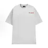 Camiseta de Manga Corta Bordada con Flor de Vid Medm24Ss para Hombre y Mujer, Diseño de Marca de Moda Americana, Tendencia Retro de Camiseta de Calle