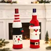 Nova decoração criativa de Natal bolsa de lã tricotada para garrafa de vinho Capa de garrafa de vinho para bar de Natal restaurante