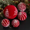 Nueva Bola de Terciopelo Rojo con Lentejuelas Brillantes para Árbol de Navidad, Exhibidor de Ventana y Accesorios de Decoración para Centros Comerciales