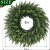 Decorações de Natal Mais Vendidas Transfronteiriças Guirlanda de Natal de PE Pendurada na Parede Pendurada na Porta Guirlanda de Planta Verde Decoração de Casa Enfeites Pendurados