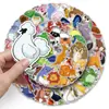 100 pegatinas originales de figuras de palo de animales de dibujos animados, lindas, transfronterizas, impermeables, decorativas para computadora y teléfono móvil, al por mayor