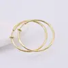 Pendientes de aro grandes redondos simples de estrella popular coreana acero inoxidable para mujer europeos y americanos exagerados geométricos joyería de oreja al por mayor