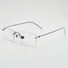 Nuevo Lind mismo estilo armazón cuadrado de titanio puro ultraligero sin tornillos armazón de gafas sin marco estilo minimalista danés gafas