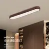 Luz de Techo LED para Pasillo, Luz de Tira con Patrón de Madera de Nogal Vintage, Luz de Techo para Balcón, Vestíbulo, Pasillo, Guardarropa