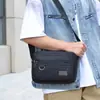 Moda Masculina Tendência Nova Bolsa de Ombro Masculina de Lona Multicamadas de Grande Capacidade Bolsa Transversal Mochila de Negócios Bolsa Masculina Casual