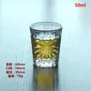 Atacado de fábrica copo de vinho pequeno vidro branco alto copo para licor bar copo personalizado para destilados mini copo de uísque