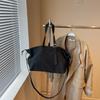 Bolso Tote de Ante, Gran Capacidad, Bolso de Oficina para Mujer, Bolso de Mano de Alta Gama, Bolso de Hombro Cruzado Coreano de Nicho a la Moda