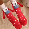 Nuevos Calcetines Navideños Populares de Amazon Transfronterizos Otoño e Invierno Algodón Calcetines Magnéticos de Moda Calcetines de Media Pantorrilla Fabricante