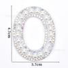 Venta caliente transfronteriza de 26 pegatinas de tela con forma de estrella de cinco puntas y letras de perla para ropa, sombreros y bolsos, materiales decorativos.