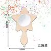 Madeira crianças feito à mão diy dia do professor material infantil neve lama argila branco cru espelho pequeno de madeira