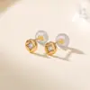 Brincos de Tarraxa Yuebao Jewelry em Prata Esterlina S925 com Design de Estrela de Quatro Pontas e Diamante, Estilo Minimalista Cool, Brincos Básicos para o Dia a Dia
