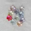 Pétalos de Flor Acrílicos con Agujero Central, Flor de Cinco Pétalos, Brillantes Color Ab Chapado, Horquilla, Pendiente, Colgante y Joyería Hechos a Mano Vintage para DIY