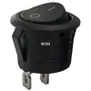 Botón de interruptor redondo de 2 patas, dos velocidades, tipo barco, KCD1, interruptor de baja potencia, orificio de 20 mm de diámetro, balancín de 23 mm
