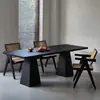 Nueva Mesa de Comedor China de Madera Negra Sólida Escritorio Moderno de Madera de Fresno Blanco Mesa de Tablón de Madera Original Escritorio Rectangular No Tener