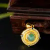 Colgante de Jadeíta Birmana Natural Grado A Nuevo Estilo Chino Estilo Nacional Item de Diversidad para Girar la Fortuna 9093