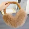 Protetores de Ouvido de Pelo Sintético de Raposa Branca Ruiya Grandes Protetores de Ouvido de Pelúcia para Calor e Proteção Contra Geada Protetores de Ouvido de Inverno para Mulheres