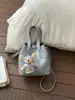 Bolso Cubo 2026 Estilo Nuevo Primavera Cesta de Verduras Bolso de Mano Estilo Coreano Nicho Patrón Lichi Bolso de Mano Bolso de Hombro Único Cruzado