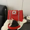 Bolso Coreano con Incrustaciones de Diamantes para Mujer Verano 2025 Nuevo de Moda Tendencia Nicho Bolso de Axila Versátil Bolso Cruzado con Cadena al Hombro