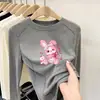 Nova Camisa Térmica Básica para Meninas Outono e Inverno 2025 Top Espesso com Manga Longa Estiloso Infantil Camiseta Primavera e Outono