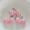 Gato Kt con Gafas Cuadros Lazo Dibujo Animado Resina Accesorios DIY Hecho a Mano Peineta para Niños Accesorios para el Cabello Material Norte 12