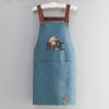 Delantales al por mayor para uso en cocina y hogar, de alta calidad, impermeables, a prueba de aceite, resistentes a las manchas, ropa de trabajo, delantales de catering para hombres y mujeres con logo impreso
