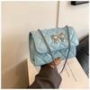 Bolso de Cadena Romboidal para Mujer 2024 Nueva Llegada Estilo Lazo Moda Bolso Cuadrado Pequeño Clásico Bolso de Hombro Cruzado para Mujer