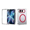 Adequado para Capa Transparente Magnética com Película Integrada para Celular Dobrável Apple Duo, Novo Modelo iPhone Dobrável Anti-Queda Fábrica