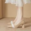 Zapatos de Mujer con Tacón Alto 2026 Otoño e Invierno Nuevos Estilo Francés Tacón Medio Grueso Punta Fina Boca Baja Zapatos Estilo Chanel Estilo Retro