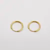 Pendientes redondos grandes pequeños lisos de oro europeos y americanos para mujer, estilo nicho, pendientes de alta calidad, simples, combinan con todo, estilo frío, moda