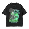Camiseta Masculina Streetwear Rock Heavy Metal Ozzy Osbourne The Ultimate Sin Tour Desgastada