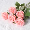 Rosas de Terciopelo Sintético Cuidadosamente Seleccionadas para San Valentín Decoración de Boda para el Hogar Pared de Flores Tacto Flores Sintéticas Flores Artificiales Falsas