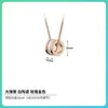 Colar de Cerâmica Branca de Alta Qualidade para Mulheres, Corrente Clavicular de Celebridade da Internet de Luxo Leve, Pingente em Forma de Cintura de Ouro Rosa 18K com um Toque de Sofisticação