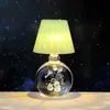 Bola de Cristal Tallada en 3D Transfronteriza Luz Nocturna Luminosa Lámpara de Mesa de Escritorio para Dormitorio Adornos Decorativos de Ambiente Regalo de Cumpleaños