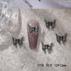 Vintage Halloween Diablo Cruz Nail Art Metal Angel Jóias Punk Love Unha Caveira Liga