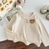 Nueva camiseta base de otoño para niños, camiseta de manga larga De Jong de color liso clase A, top elegante y versátil para bebés, venta al por mayor