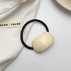 Anillo para el cabello geométrico estilo coreano, elegante, nuevo estilo, popular en Internet, creativo, banda de goma para el cabello, cuerda para el cabello, tocados de color té con leche para mujeres, accesorios para el cabello