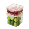 BNBS Caja de almacenamiento de frutas de gran capacidad, contenedor específico para refrigerador para almacenamiento de frutas y verduras con tapa, caja para porcionar alimentos